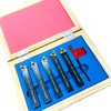 BLUEFOX TOOLS 5 Pcs, 1/2 Inch Indexable Carbide Lathe Turning