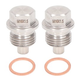 KIMISS Magnetic Drain Plug, 2 Pieces Magnetic Oil Drain Plug 803916010 M16 x 1.5 mm, Rustproof Replacement for BRZ WRX Impreza
