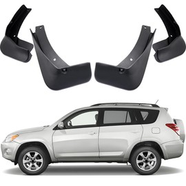 MOERTIFEI Car Mud Flaps Splash Guards Fenders Compatible with Toyota RAV4 Sport/Limited 2007-2012 with Fender Flares, 4pcs Mud Guard Kit, Black