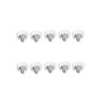 Pack of 10 Threaded Castors, Sliding Castor, Drawer Castor, Plastic