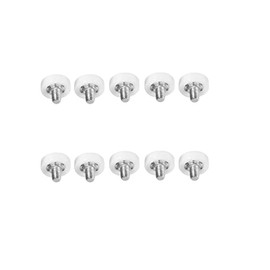 Pack of 10 Threaded Castors, Sliding Castor, Drawer Castor, Plastic Furniture Castor, Bearing Castor, Positioning Roller, Drawer M6, Diameter 19