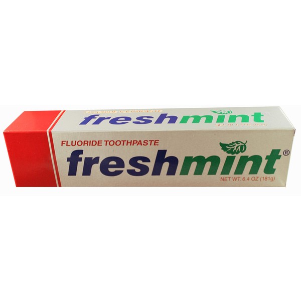 48 Tubes of Freshmint 6.4 oz. Anticavity Fluoride Toothpaste, Individually boxed tubes
