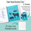 8.5 x 11 Waterproof Recipe Book Holds 300 Recipes, Blank