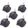 Copapa Black Plastic Replacement Office Chair Wheels Twin Wheel Threaded