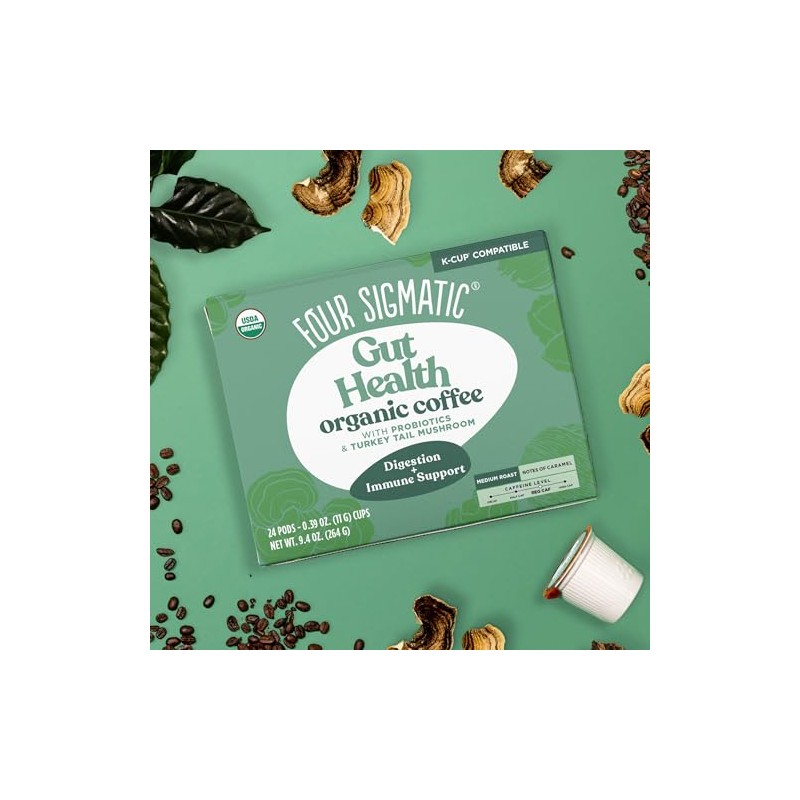 Four Sigmatic Gut Health Organic Coffee Pods | Medium Roast