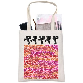 LEVLO Ain't Too Proud Musical Canvas Tote Bag Otis & Melvin & Eddie & Paul & David Fans Gift Broadway Five Boys Merch, Ain't Proud Tote