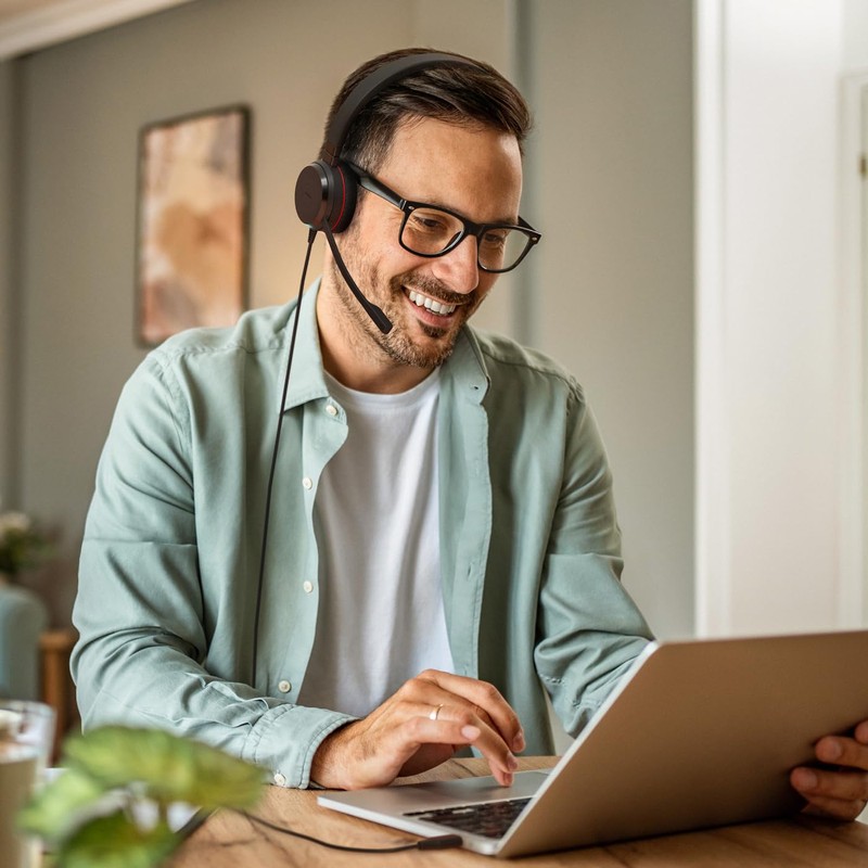 Jabra Evolve 20 Stereo Headset – Unified Communication Certified Headphones