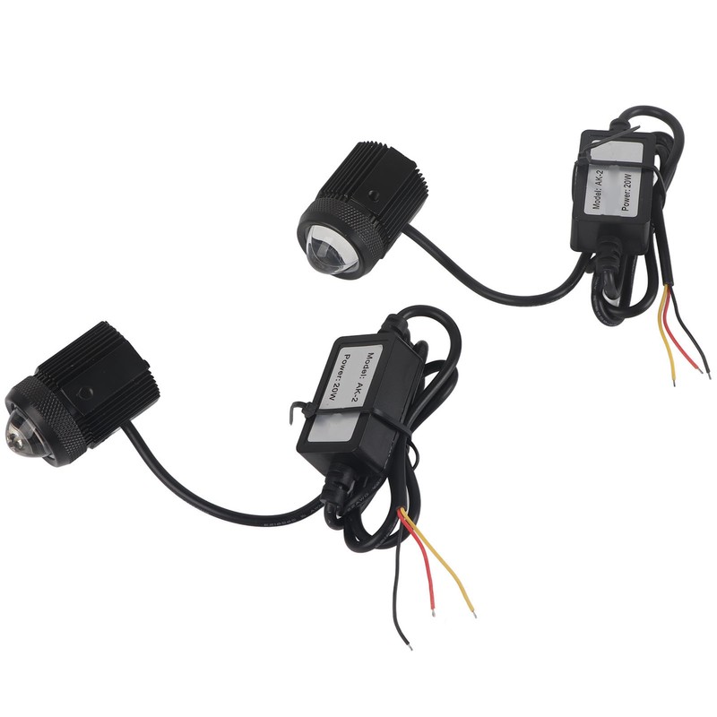 Pair Motorcycle LED Spotlight High Low Beam Yellow White Light