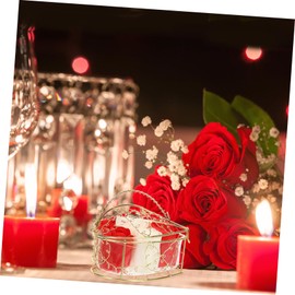 Vaguelly 2 Pack Simulated Rose Soap Ornaments Rose Petal Decorative Bath Soaps Set Present for Valentine's Day