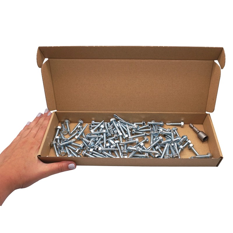 SKIR'CO (Pack of 100) DIN 7504K Galvanised Steel 6.3 x
