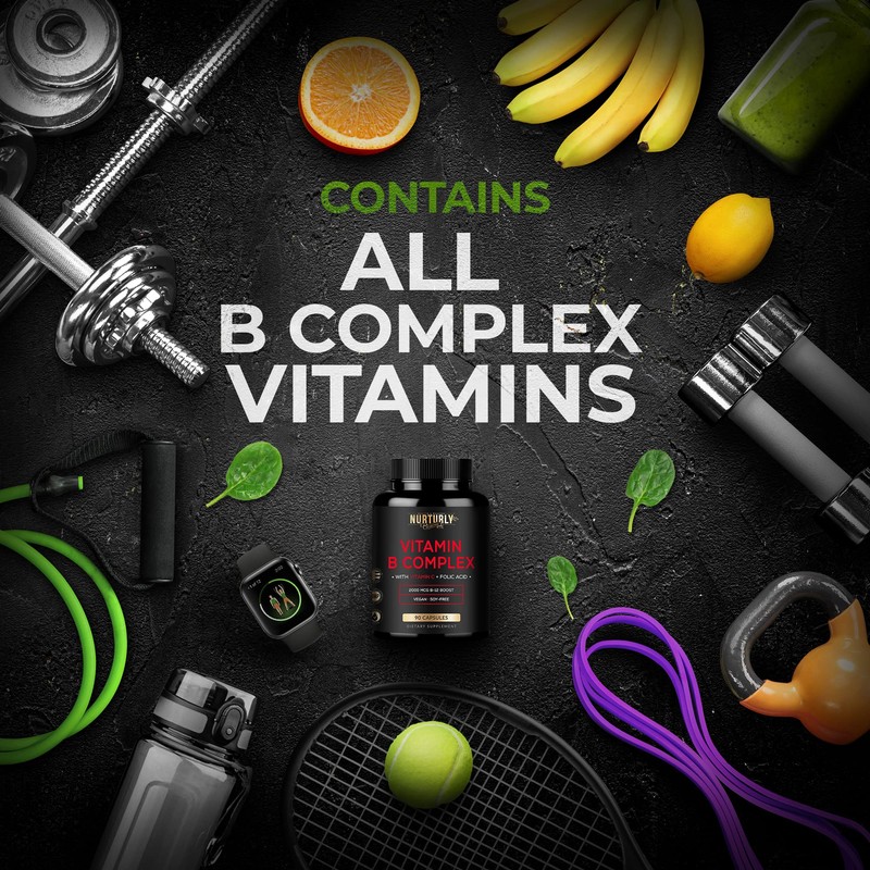 Vitamin B Complex with Vitamin C - Contains All Essential
