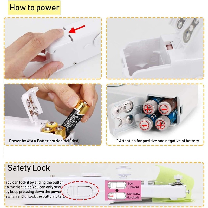 Mini Sewing Machine, Hand Sewing Machine, Wireless Portable Electric Sewing