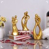 orenm Abstract Couple Statue Gold Home Decor Collectible Figurines Home