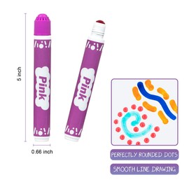 DOSEWART Dot Markers for Kids, 12-Color Bingo Daubers, Washable Bingo Markers for Kids Drawing Coloring, Arts and Crafts Supplies Dot Paint Marker Set