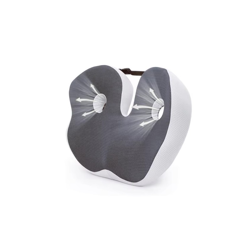 Memory Foam Seat Cushion for Long Sitting – Adjustable Coccyx