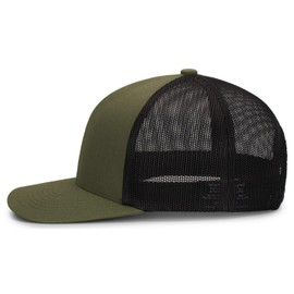 13FA Sheriff Adjustable Mesh Back Hat Cap Breathable Green/Gold