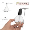 6PCS Large Capacity 75ML Empty Nail Polish Bottles with Brush,