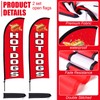 Buryeah 2 Sets Hot Dogs Feather Flag Kit 7 x