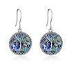 YAFEINI Teardrop Tree Of Life Earrings Sterling Silver Abalone Shell