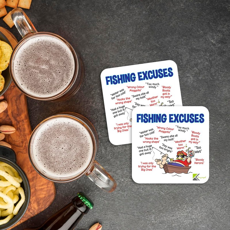 CS099 Fishing Excuses Novelty Funny Coffee Tea Drink Gift Glossy