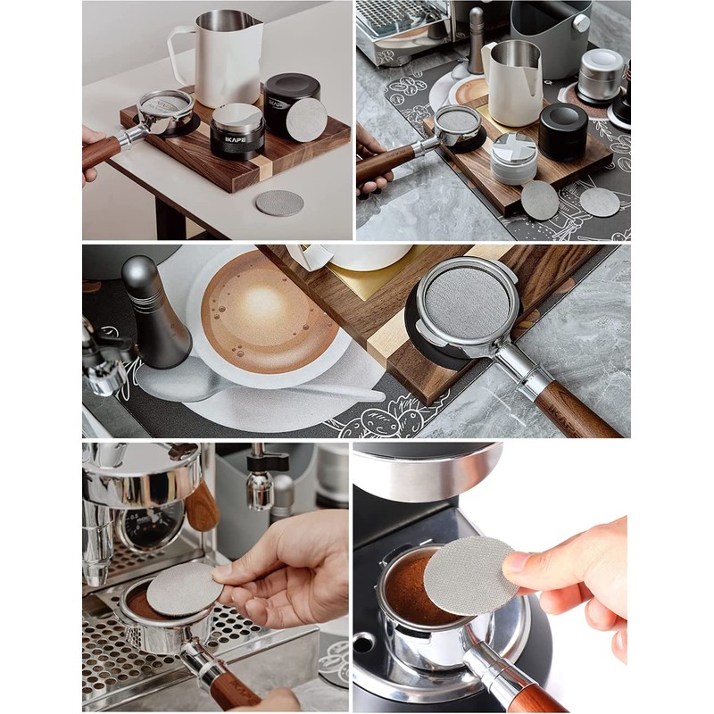 2 PCS 58.5mm Puck Screen Coffee Filter Keep Shower Screen