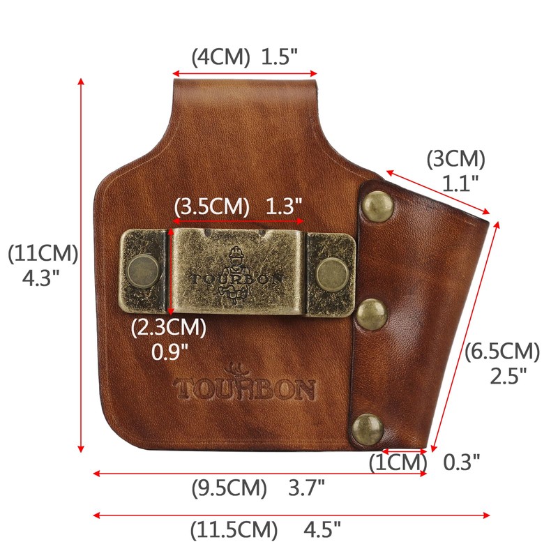 Tourbon Leather Tape Measure Holster Belt Tool Loop