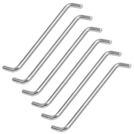 MOUNTAIN_ARK 6 Pack 8-7/8" Z Stone Anchor Rod, 3/8" Rod Diameter, 304 Stainless Steel Masonry to Concrete Veneer Bend Bracket