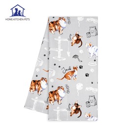 Tea towels for kitchen-Pack of 3 Cotton Linen Towels for Cooking, BBQ, and Dish Drying – Novelty Grill and Bake Towels – Perfect for Farmhouse Kitchens and Gifting