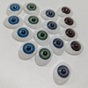 8 Pairs(16PCS) Oval Flat Hollow Back Plastic Eyes Puppet Doll