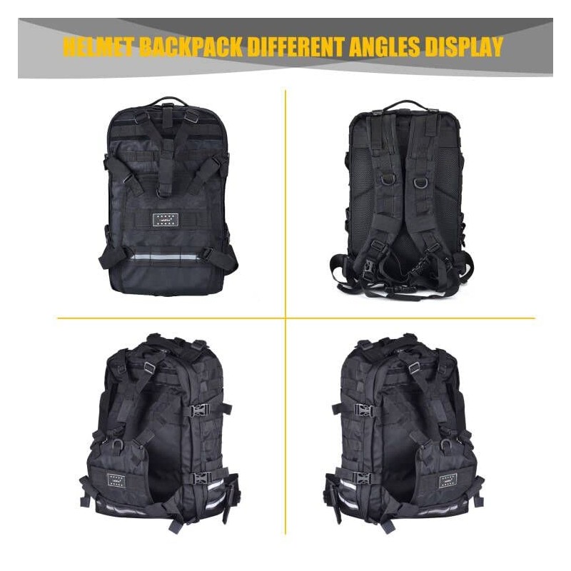 Sresk Large Capacity Motorcycle Helmet Backpack, Motorcycle Riding Hiking Backpack