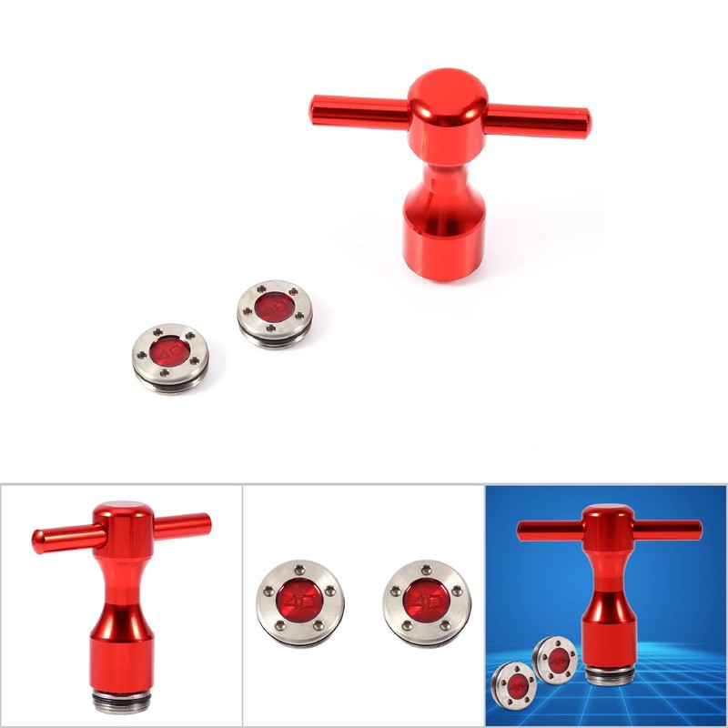 2pcs Red Golf Putter Weights Golf Wrench Spanner Tool Set