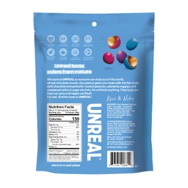UNREAL Dark Chocolate Peanut Gems | Vegan with Colors from Nature | Fair Trade, Non-GMO, & Gluten Free Ingredients | No Sugar Alcohols or Soy (Dark Peanut Gems, 1 Value Bag (Pack of 3))