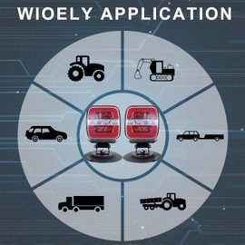 yuksood USB-C Wireless Trailer Lights Kit - With Suction Cup, Adjustable Angle,Magnetic,Rechargeable,Suitable for Trucks, Trailers,Boat, RV, Vehicle, Caravan