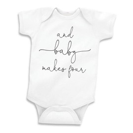 Bump and Beyond Designs Baby Announcement Gift for Family of Four, White, Preemie