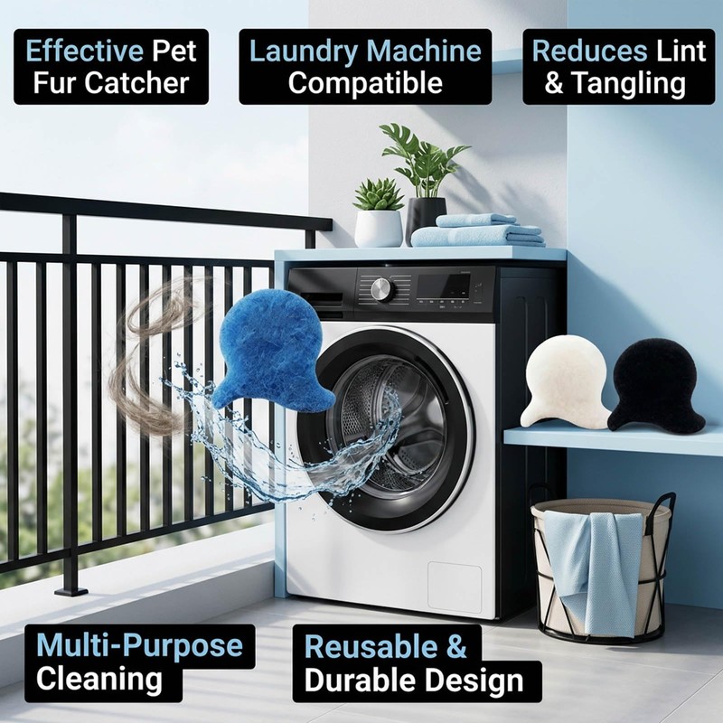 9 PCS Pet Hair Remover for Laundry, Laundry Pet Hair