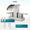 gotonovo Waterfall 4 Inch Centerset Bathroom Sink Faucet 2 Handle