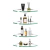 Corner Glass Shower Caddy 4 Pack 8MM-Thick Tempered Glass Shelf