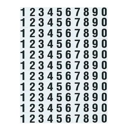 XIAXIN TSS-107 Waterproof PVC Alphabet Sticker Set Weatherproof Waterproof Numbers Characters Mini Nameplate Suitcase Nameplate Locker Indoor Outdoor Use (1 Piece, Black)