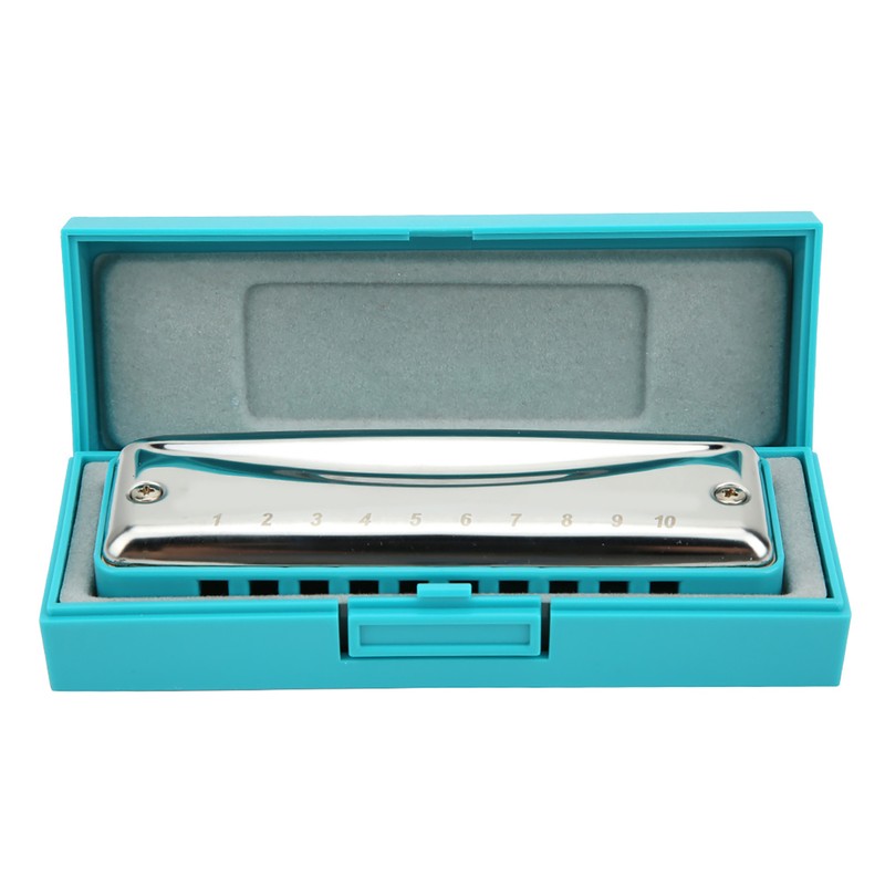 Blues Harmonica 10-Hole Mouthorgan Ab Key Portable Wind Instrument High