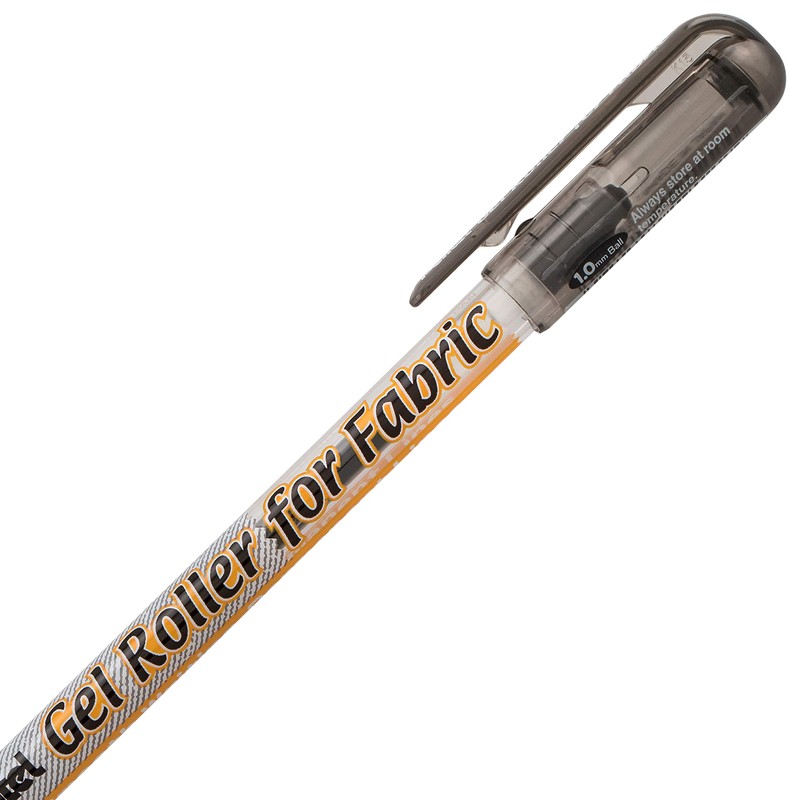 Pentel Arts Gel Roller for Fabric, 1.0mm Bold Lines, Permanent,