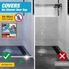 Shower Threshold Water Dam Barrier 80" - White Collapsible Shower