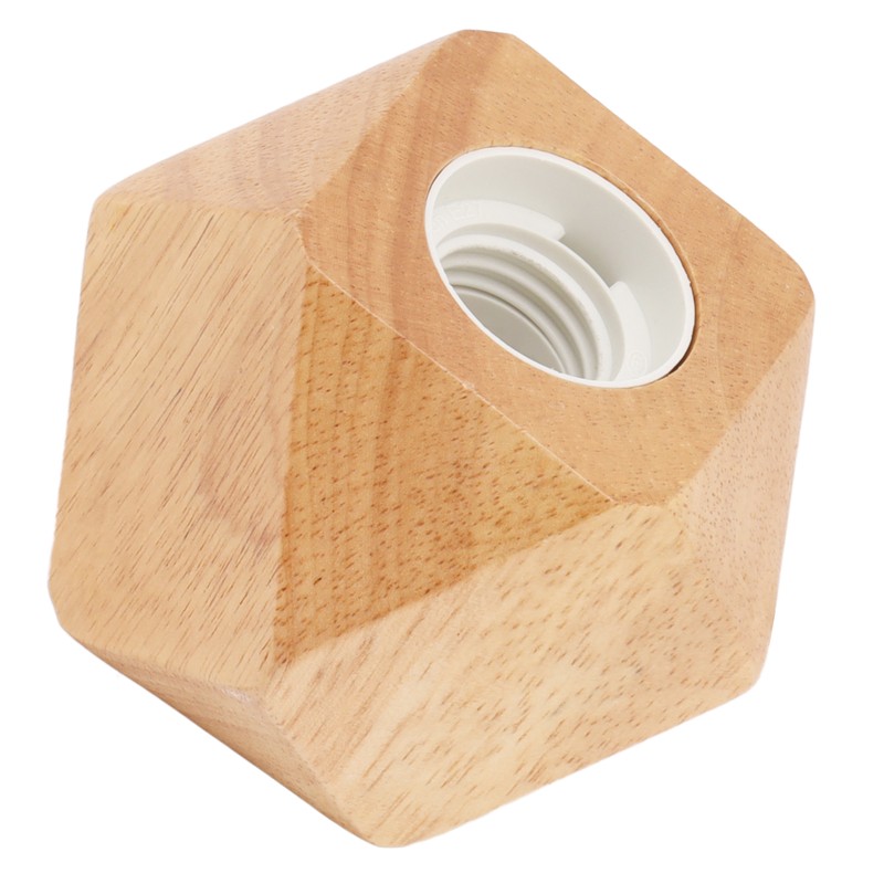 Wooden Diamond Lamp Base E27 Socket Modern Small Wood Table