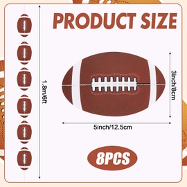 FOIMAS Football Hanging Garlands,8pcs Football Party Banners for Football Sports Theme Party Birthday Party Supplies Home Decorations