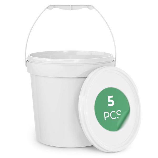 EconoHome 1 Gallon Food Grade Round Plastic Bucket - Food