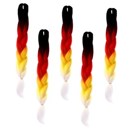 TOVINANNA 5pcs African Wig Braid Braids Hair Extensions Fake Braid for Jumbo Hair Crochet Braids Hair Extension Twist Hair Extensions High Temperature Chemical Fiber Yaka Silk