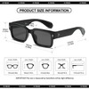 SUNBSR Classic Square Sunglasses for Women Men Trendy Thick Frame