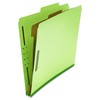 Universal 10251 Pressboard Classification Folder, Letter, Four-Section, Green (Box of
