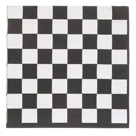 Racing Checkered Napkins | 50 Pc | 6.5 Inch Black and White Checkered Flag Party Napkins Disposable Race Car Birthday Supplies 6.5 Inch