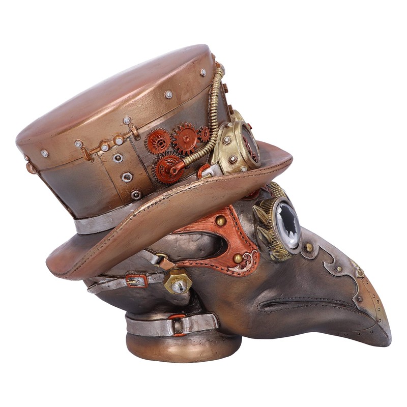 Nemesis Now Steampunk Beaky Automaton Apothecary Plague Doctor Bust Figurine,