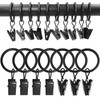 AIMALL 10pc Multipurpose Window Curtain Clothes Metal Clips Rings Hook